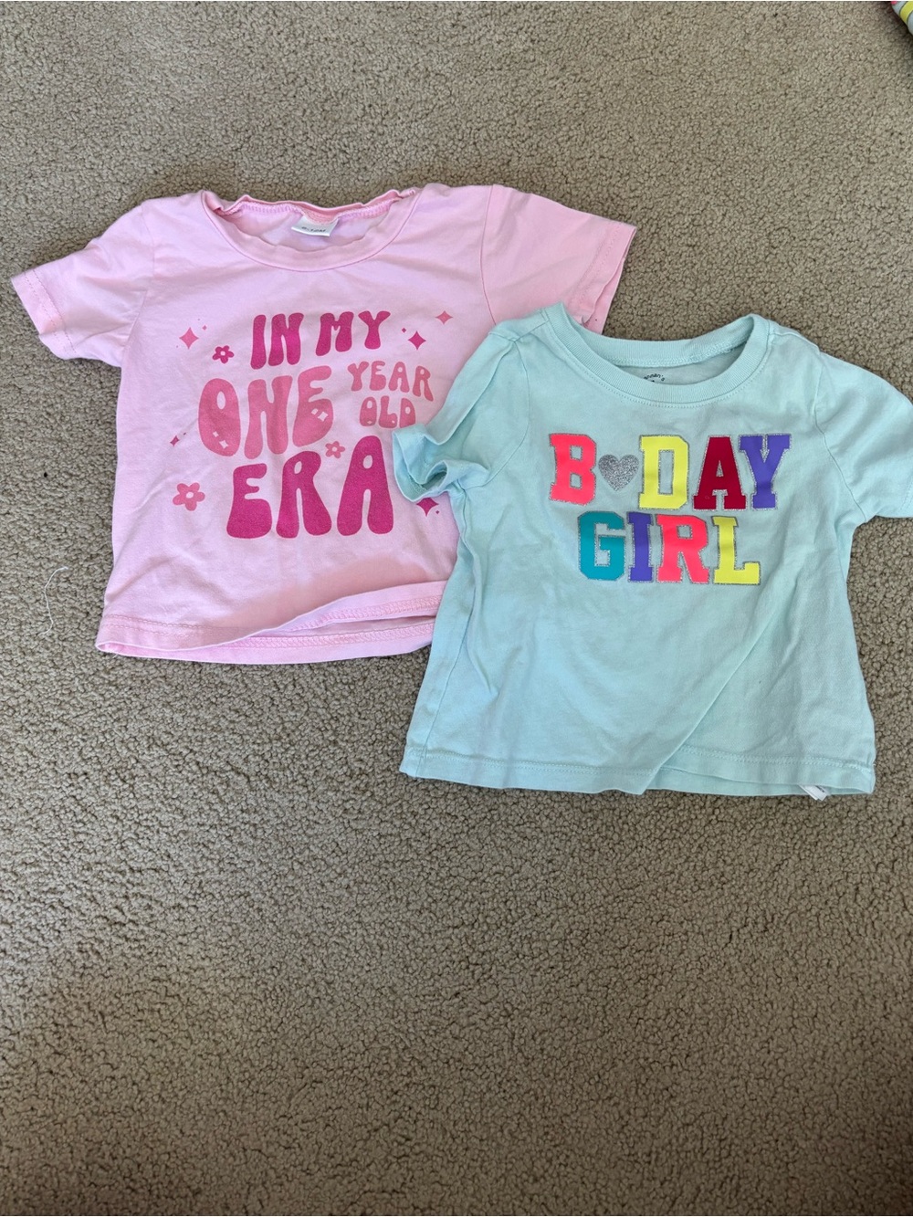 First Birthday Shirt Bundle- Size 6-12 Months